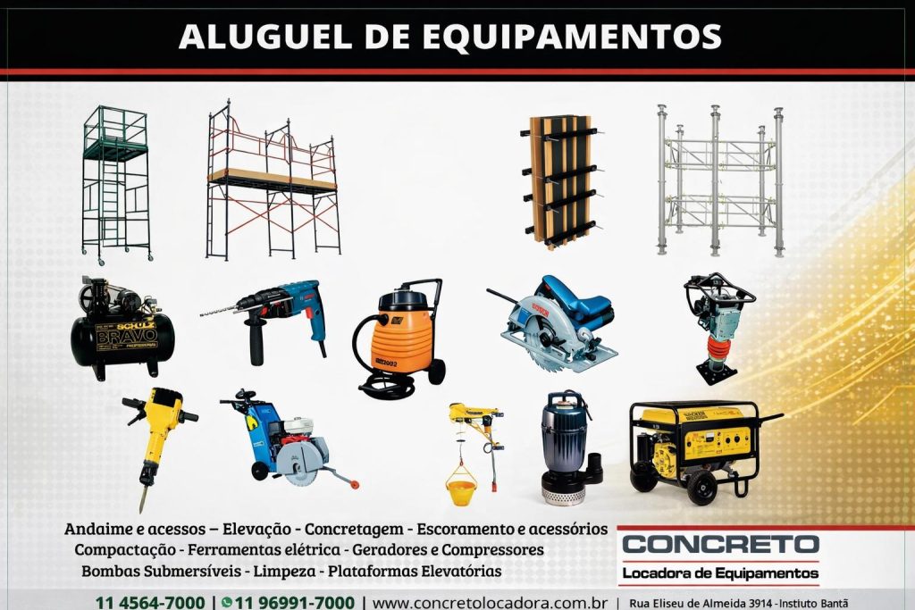 Aluguel de Máquinas para Construção