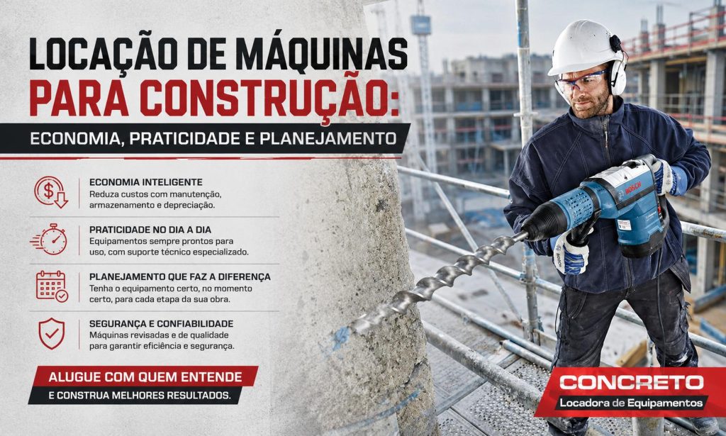 Locação de máquinas para construção