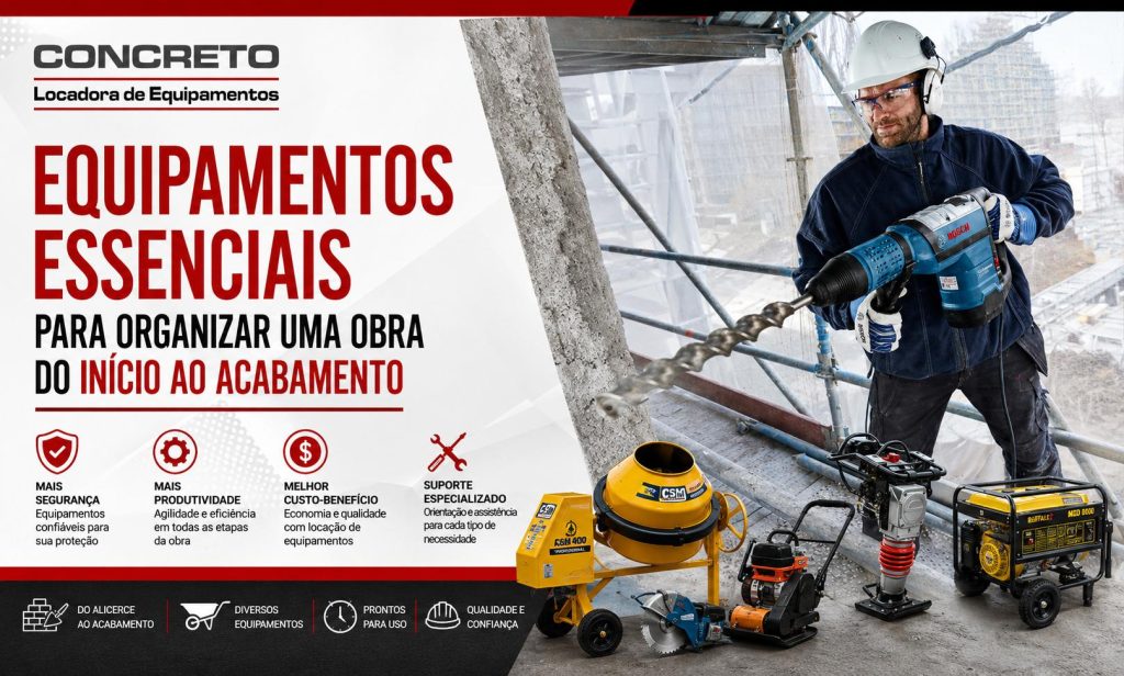 aluguel de máquinas para construção