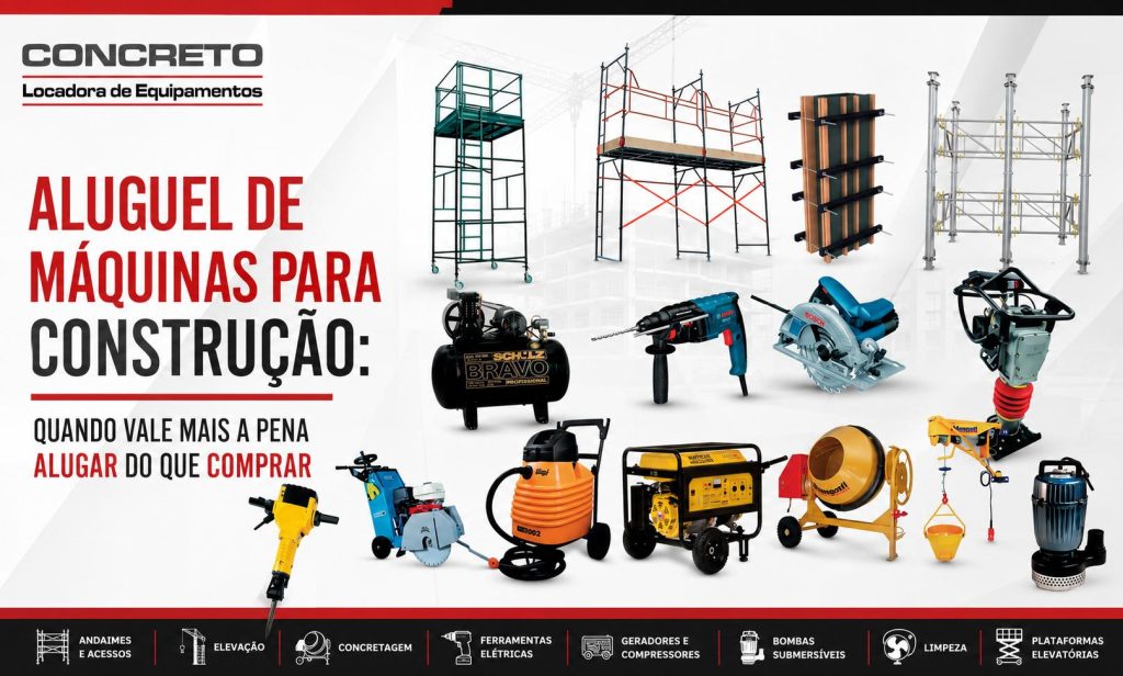 Aluguel de máquinas para construção