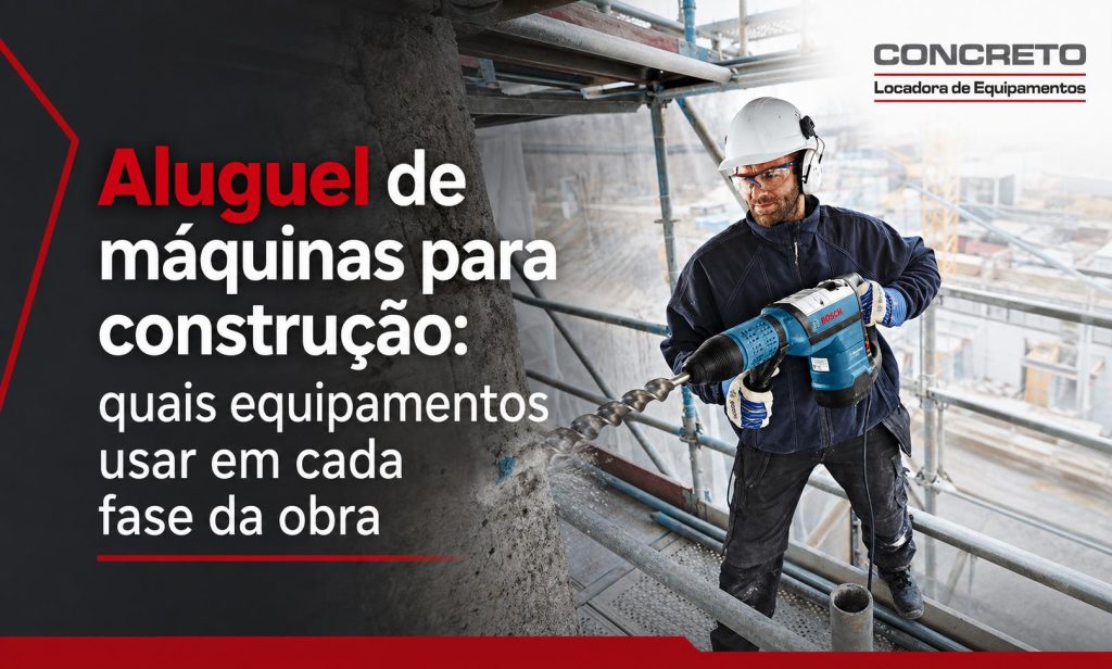 Aluguel de máquinas para construção